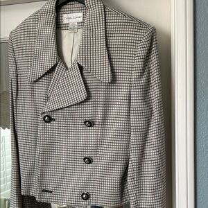 Casual Corner Women's Monochrome Grid Jacket